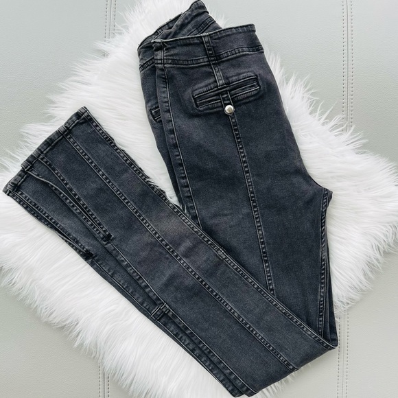 New! River Island high waisted corset style skinny jeans in black US Size 4 - Picture 17 of 17